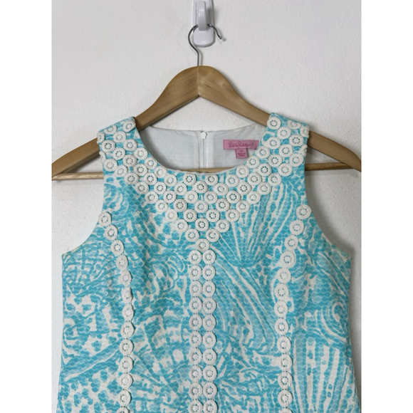 LILLY PULITZER Macfarlane Floral Lace Shift Dress Girls Size 14 Beach Preppy - Picture 7 of 10